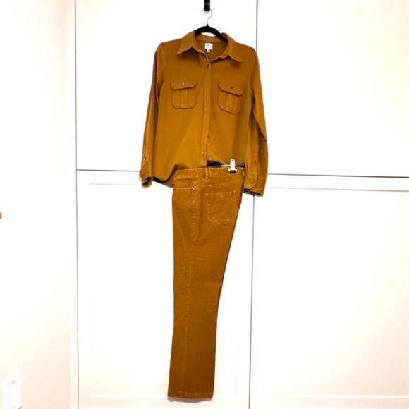 L.L. Bean Gold Mustard Cotton Corduroy Pants; Women's size 6 - Picture 11 of 11